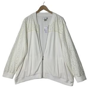 Christopher & Banks Full Zip Lightweight Jacket Womens Plus 20 22W 2X NWT $65